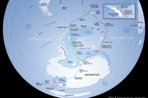 Route of Ernest Shackleton and the Endurance